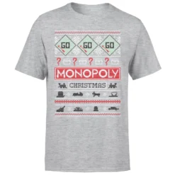 Monopoly Men's Christmas T-Shirt - Grey 14 Monopoly Men's Christmas T-Shirt - Grey -Cheap Christmas Franchises Store 12336780 1404714270562934