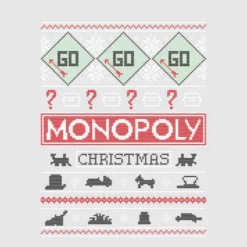 Monopoly Men's Christmas T-Shirt - Grey 17 Monopoly Men's Christmas T-Shirt - Grey -Cheap Christmas Franchises Store 12336780 8414714192889952