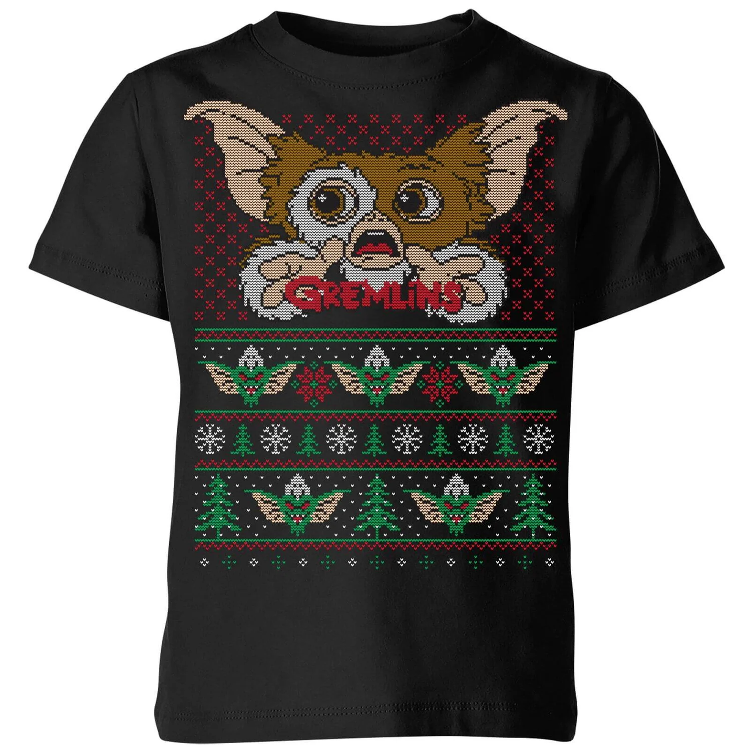 Gremlins Ugly Knit Kids' Christmas T-Shirt - Black 3 Gremlins Ugly Knit Kids' Christmas T-Shirt - Black