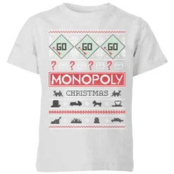 Monopoly Kids' Christmas T-Shirt - Grey