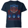 Transformers Autobots Classic Ugly Knit Kids' Christmas T-Shirt - Navy -Cheap Christmas Franchises Store 12336992 1634714272175155