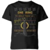 The Lord Of The Rings One Ring Kids' Christmas T-Shirt In Black -Cheap Christmas Franchises Store 12336998 7224714272243156