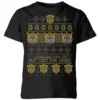 Transformers Bumblebee Classic Ugly Knit Kids' Christmas T-Shirt - Black -Cheap Christmas Franchises Store 12337034 1184714267747422
