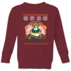 Elf Christmas Cheer Kids' Christmas Jumper - Burgundy -Cheap Christmas Franchises Store 12712175 2014808319120459