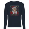 DC Justice League Core Make Christmas Great Again Unisex Long Sleeve T-Shirt - Navy -Cheap Christmas Franchises Store 12753023 1134822395593004
