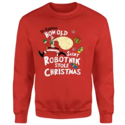 Sonic The Hedgehog Old Saint Robotnik Christmas Jumper - Red