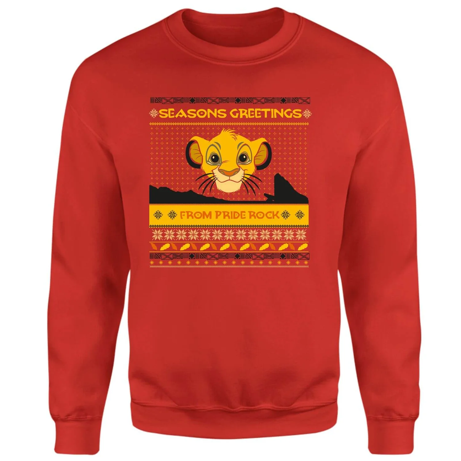 Disney Pride Rock Christmas Jumper - Red 3 Disney Pride Rock Christmas Jumper - Red