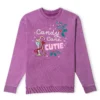Disney Candy Cane Cutie Christmas Jumper - Purple Acid Wash