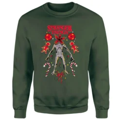 Stranger Things Demogorgon Christmas Christmas Jumper - Green