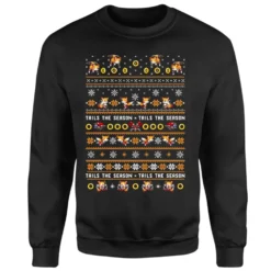 Sonic The Hedgehog Tails The Season Christmas Jumper - Black