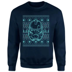 Star Wars For The Republic Christmas Jumper - Navy