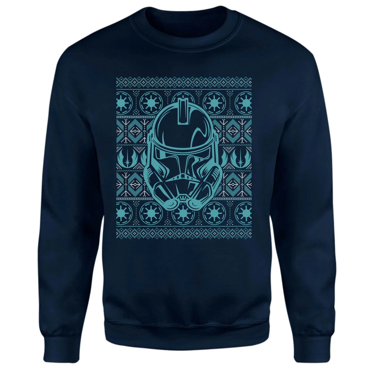 Star Wars For The Republic Christmas Jumper - Navy 3 Star Wars For The Republic Christmas Jumper - Navy