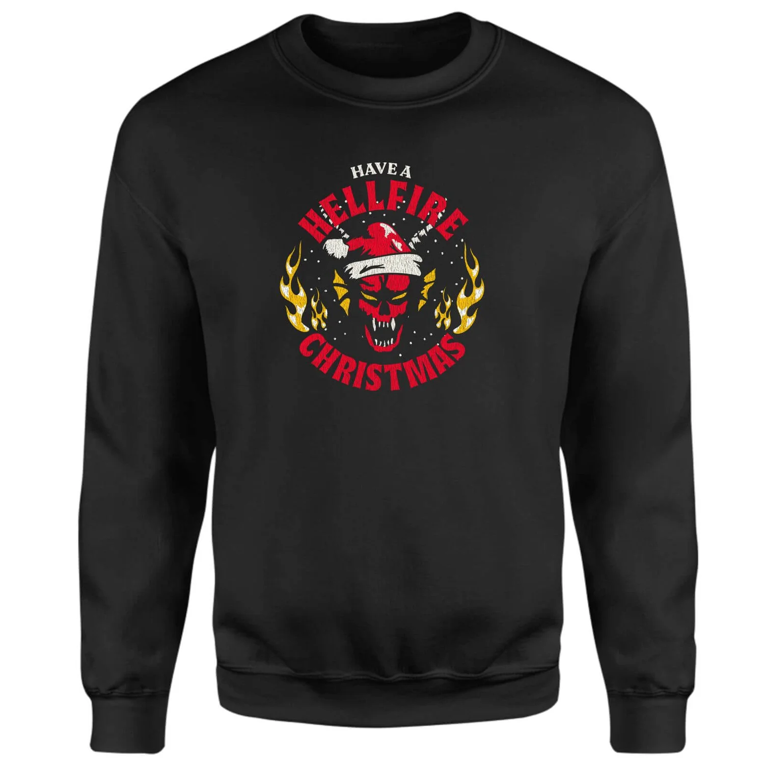 Stranger Things Have A Hellfire Christmas Christmas Jumper - Black 3 Stranger Things Have A Hellfire Christmas Christmas Jumper - Black