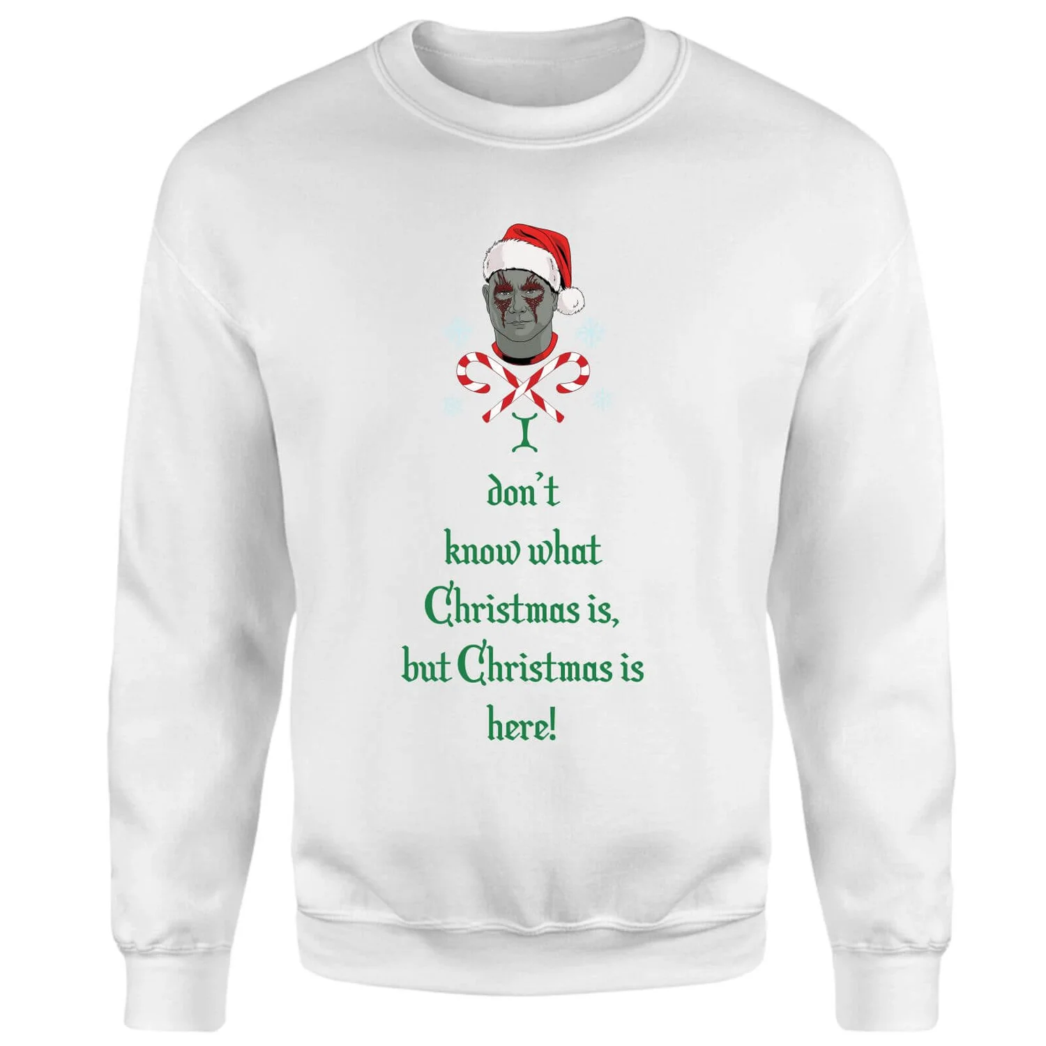 Marvel Drax Christmas Christmas Jumper - White 3 Marvel Drax Christmas Christmas Jumper - White