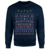 Sonic The Hedgehog Five Gold Rings Christmas Jumper - Navy -Cheap Christmas Franchises Store 13995301 1714996482687087
