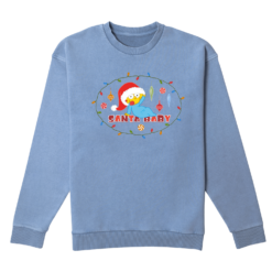 The Simpsons Santa Baby Christmas Jumper - Denim Blue Acid Wash