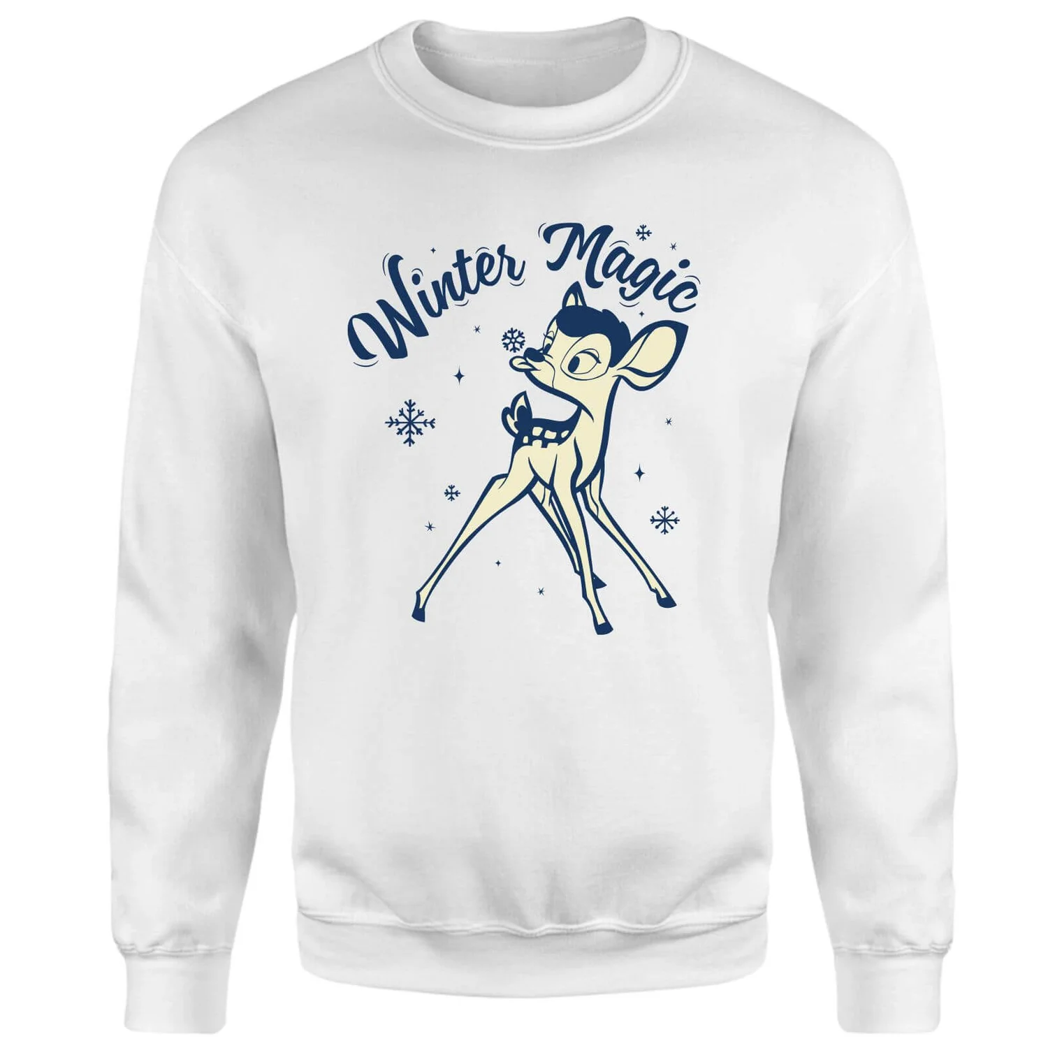 Disney Bambi Magic Christmas Jumper - White 3 Disney Bambi Magic Christmas Jumper - White