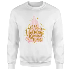 Disney Holiday Sparkle Bright Christmas Jumper - White