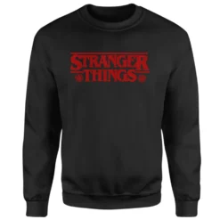Stranger Things Fairisle Logo Christmas Jumper - Black