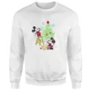 Disney Mickey Mouse Christmas Tree Christmas Jumper - White -Cheap Christmas Franchises Store 13995784 9534996484927727