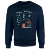 Disney Happy Holidays Pooh Christmas Jumper - Navy -Cheap Christmas Franchises Store 13995838 1054996485221736