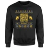Harry Potter Hufflepuff Christmas Christmas Jumper - Black -Cheap Christmas Franchises Store 13995879 1684996485465057