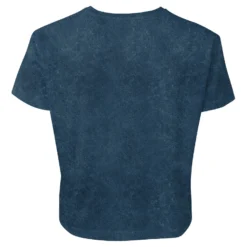 Home Alone Christmas Bauble Women's Cropped T-Shirt - Navy Acid Wash -Cheap Christmas Franchises Store 14243501 1495030733596865