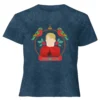 Home Alone Christmas Bauble Women's Cropped T-Shirt - Navy Acid Wash 1 Home Alone Christmas Bauble Women's Cropped T-Shirt - Navy Acid Wash -Cheap Christmas Franchises Store 14243501 1695030733535767