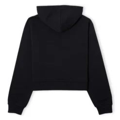 Die Hard Christmas Movie Women's Cropped Hoodie - Black -Cheap Christmas Franchises Store 14244937 4915030767877151