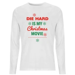 Die Hard Christmas Movie Men's Long Sleeve T-Shirt - White