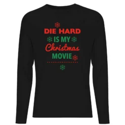 Die Hard Christmas Movie Men's Long Sleeve T-Shirt - Black