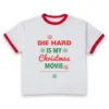 Die Hard Christmas Movie Women's Cropped Ringer T-Shirt - White Red 1 Die Hard Christmas Movie Women's Cropped Ringer T-Shirt - White Red -Cheap Christmas Franchises Store 14254041 4815030899068303