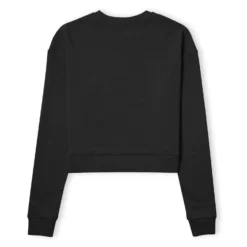 Die Hard Christmas Movie Women's Cropped Sweatshirt - Black -Cheap Christmas Franchises Store 14255079 7865032543927449